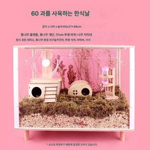 햄스터 케이지 골드베어 초대형 빌라 아크릴 60 기초 케이지 사육 꽃가지 쥐 47 용품 세트 보금자리, 60과 케이지 F【키높이】, 규격 없음