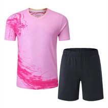 탁구유니폼 여성 및 남성 테니스 셔츠 반바지 중국 용 프린트 배드민턴 유니폼 키즈 탁구 세트 트레이닝 슈트 소년 소녀 스포츠웨어