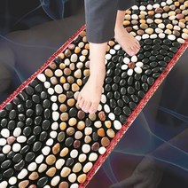 [편백아트발지압판] 편안한발 맨발걷기 돌지압 어싱매트, 40x150CM 다채로운 고밀도