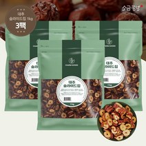 대추칩 건대추 슬라이스 대추칩 1kg 말린대추, 3팩