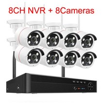 셉톱박스 빔프로젝터 영상기 송신기 리모콘 Techage-5mp 8CH 무선 감시 보안 시스템 AI 얼굴 감지 비디오 C, 04 8CH NVR and 8 Camera_03 2T