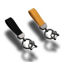 비딩그로스 고퀄리티 자동차 키링 열쇠고리 2개, 블랙+카멜