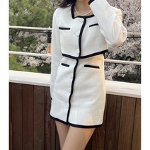 여자 여름 트위드 자켓 숏 케주얼 자켓+원피스