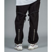 [루나시] 테크 와이드 밴딩 팬츠 - 블랙