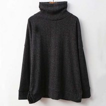 데일로엔 여성용 절개 퀸 골지 목폴라 니트