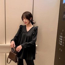 코디피셜 셜리큐티 프릴윙 긴팔 블라우스