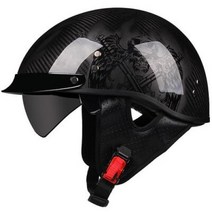 반모헬멧 바이크헬멧 소두핏 클래식 레트로 DOT Carbonfiber 오토바이 독일 Casco 일본식 모토 오픈 하프 페이스 헬기 바이커 파일럿 맨, 23.b6 - XL