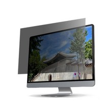 나노블라인드 사생활보호 정보보안필름 모니터 커브드 모니터 전사이즈 프라이버시필름 화면보호필름, 23.8W(528x297), 1개