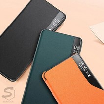 수나르 갤럭시A30 A30s A305 A307 클리어뷰 가죽 스탠딩 플립 커버 핸드폰 케이스, 선택완료, 갤럭시A30(A305)/spc081 오렌지