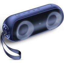 NOTABRICK 블루투스 스피커 Portable 무선(100FT Range) with 30W Loud Stereo Sound IPX7 Waterproof Shower RGB 멀티, 1PCS-Blue
