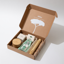이든 VEGAN 제로플라스틱 프리미엄 어메니티 얼스키트 SET X 2개 칫솔+칫솔통+고체치약+얼스바케이스+얼스바 bh01 올인원 + 면파우치 +선물용 포장BOX