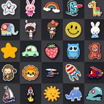 다이찌몰 와펜 캐릭터 자수 패치 빈티지열접착 3시리즈 모음, 1개, 417번 견장 3선 레드