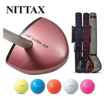 NITTAX 니탁스 파크골프세트 골프클럽 파크골프채 일본정품(공집게 페이스보호필름 증정), 마크버드 G3 와인레드(3종세트)