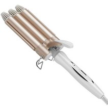 전문 헤어 도구 컬링 아이언 세라믹 트리플 배럴 헤어 스타일러 에그 롤 스틱 전기 컬링, 22cm, 미국