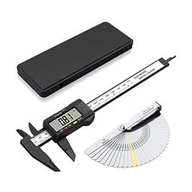 eSynic 디지털 버니어 캘리퍼 150 mm 32 블레이드 필러 게이지 측정 도구 인치/미터 변환 LCD 전자 마이크로미터 길이 너비 깊이 내부 외부 지름