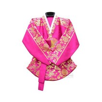 꽃분홍 당의 용장가라 나염 궁중옷 민속의상 신복 무속의상