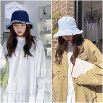 잘나가는 모자 데님 청 버킷햇 보넷 페도라/벙거지/버킷햇/데님벙거지/청벙거지/데님버킷햇/수술벙거지/사파리모자/챙모자/청모자/데님모자