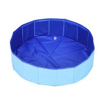 강아지 수영장 풀 Foldable 애완 동물 목욕 수영 욕조 Collapsible Bathing Pool for Dogs Cats Kids, 5.blue - 80X20cm