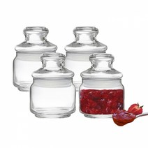 오션글라스 팝자 유리밀폐용기 325ml 4개/유리투명용기/canister/ocean glass/B02511