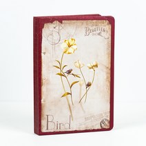 히어로피플 우아한 레트로 꽃 일기 다이어리 그림 노트, 버드