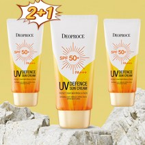 2+1 유브이 디펜스 선크림 4 in 1 UVA UVB 이중차단 밀착커버, 70g, 1개, 3. 단품 UV 디펜스 선크림 70g