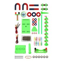 조기 교육 물리학 과학 장난감 자석 바 링 말굽 나침반 실험 도구 상자 포함 DIY, 단일옵션