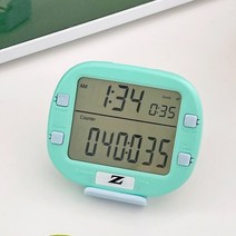 순공시엄 제트 순공타이머 공부 스터디 수험생 뽀모도로 타이머 스톱워치 시계 1주일 개별순공누적 총순공누적/모의고사 7교시까지 연속자동SET구동, 민트