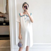 임신 한 여성을 면화 출산 복장 옷 새로운 여름 의류 패션 칼라 드레스