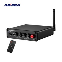 AIYIMA B01 블루투스 5.0 서브우퍼 앰프 2.1 파워 앰프 사운드 앰프 스피커 오디오 앰프 USB 플레이어 50Wx2+100w, 온리 앰프