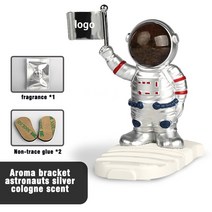 콘솔 차량용 수납 자동차 우주 비행사 장식 솔라 스윙 카 본느 크리에이티브 우주 비행사 인테리어 센터 콘, [06] grey have logo B, 06 grey have logo B