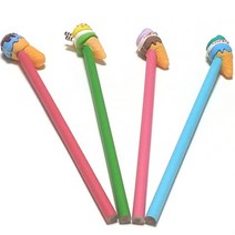 판촉물/1000개/아이스크림캐릭터연필볼펜수성펜/기념품 대량구매 단체선물 홍보 행사 로고인쇄 학교학원병, 기본1000개구매시, 인쇄신청