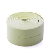 물기흡수테이프 방수 창문틀 베란다 곰팡이 주방 싱크 욕실 샤워 방수 자체 접착 씰링 스트립 테이프 PVC, 05 green_01 2.2cm_03 2M