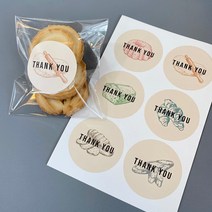 [소행섬] 베이커리 땡큐 원형스티커, 20팩