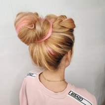 핑크 부분 가발 헤어 피스 붙임머리 웨이브 위그, 상세페이지 참조, 상세페이지 참조