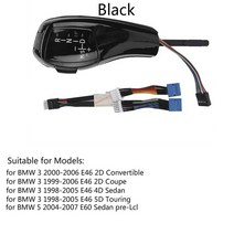 BMW E46 E39 E60 E90 E92 E82 E87 E38 E84 E83 E53 E86 E89 LED 기어 시프트 노브 자동 LHD RHD 탄소 섬유 컬러, black color_3