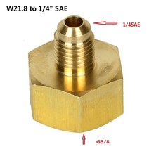 1pc 자동차 컨디셔너 어댑터 냉매 R134A W21.8 병 1/4 3939sae 에어컨 황동 품질