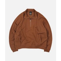 FRIZMWORKS COZY HALF-ZIP KNIT _ BRICK