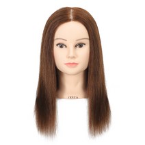 비너스가발 100%인모 16인치 염색용탈색용연습용 통가발 브라운, 100인모 16인치(B)
