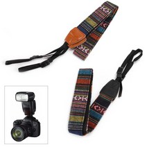 Mingjin Nikon Canon Sony Lumix 용 범용 카메라 목 어깨 손목 스트랩 빈티지 운반 벨트, black