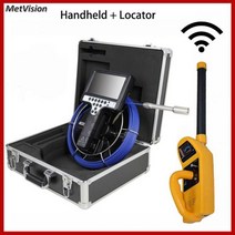 배관 내시경카메라 하수구내시경 파이프 검사 하수도 내시경 카메라 512Hz 로케이터 Sonde 유리 섬유 케이블 수신기 DVR 줌 핸드 헬드, 20m_Yellow Receiver 2