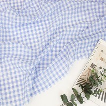 패브릭샵 대폭리플원단 데일리 리플체크 5컬러, 블루