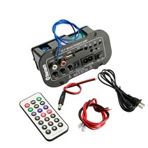 서브 우퍼 블루투스 디지털 앰프 보드 25W 오디오 앰프 USB FM 라디오 TF 플레이어 앰프 DIY 자동차 스피커|Amplifier|, 1개, CHINA, 단일