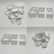 PVC 1개용 노출 콘센트 박스, 54×80×120(mm)