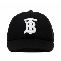 버버리 23SS 로고 자수 베이스 볼캡 블랙 8038141