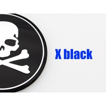 3D 해골 56mm 60mm 65mm 68mm 자동차 휠 센터 허브 캡 림 수리 배지 커버 장식 스티커 엠블럼 액세서리 4 피스, [06] Skull X bla, [07] 65mm bla cap