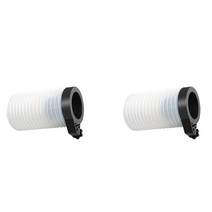 NEW-2Pcs Rubber Impact Drill Dust Collector Cover White Electric Hammer Ash Bowl Collecting Device T, 01 White  Black