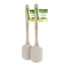 EcoTools Loofah 목욕 브러시 인체 공학적 손잡이가 있는 샤워 손이 닿기 어려운 부분 세척 친환경 스폰지 부드러운 클렌징 비건 및 동물 실험 없음 에코툴즈