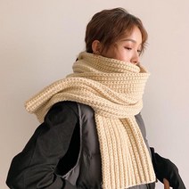 짜임 좋은 여자 니트목도리 커플코디 남자 머플러