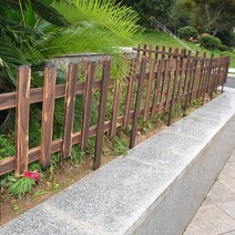 삽입형 나무울타리 펜스 방부목 화단분리대 나무가림막 마당 fence 전원주택담장, 60cm, 우드