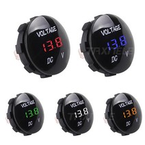 측정공구 DC 5V-48V 방수 자동차 오토바이 전압계 LED 패널 디지털 볼트 디스플레이 12V 24V 36V 테스터, 01 빨간_01 without Panel